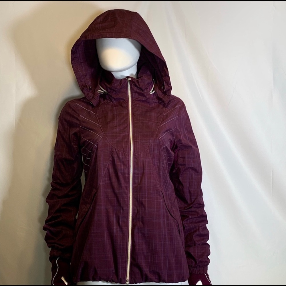 Lululemon Reflective Stripes Hooded Running Jacket